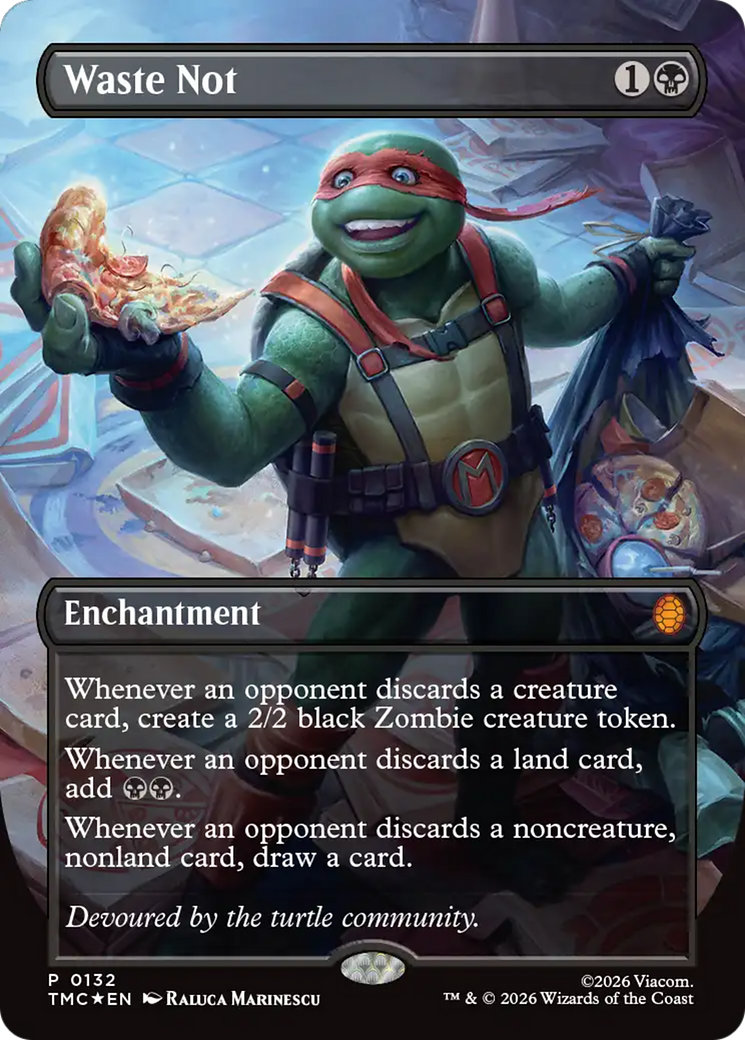 Waste Not (Borderless) [Teenage Mutant Ninja Turtles Promos] | Good Games Morley