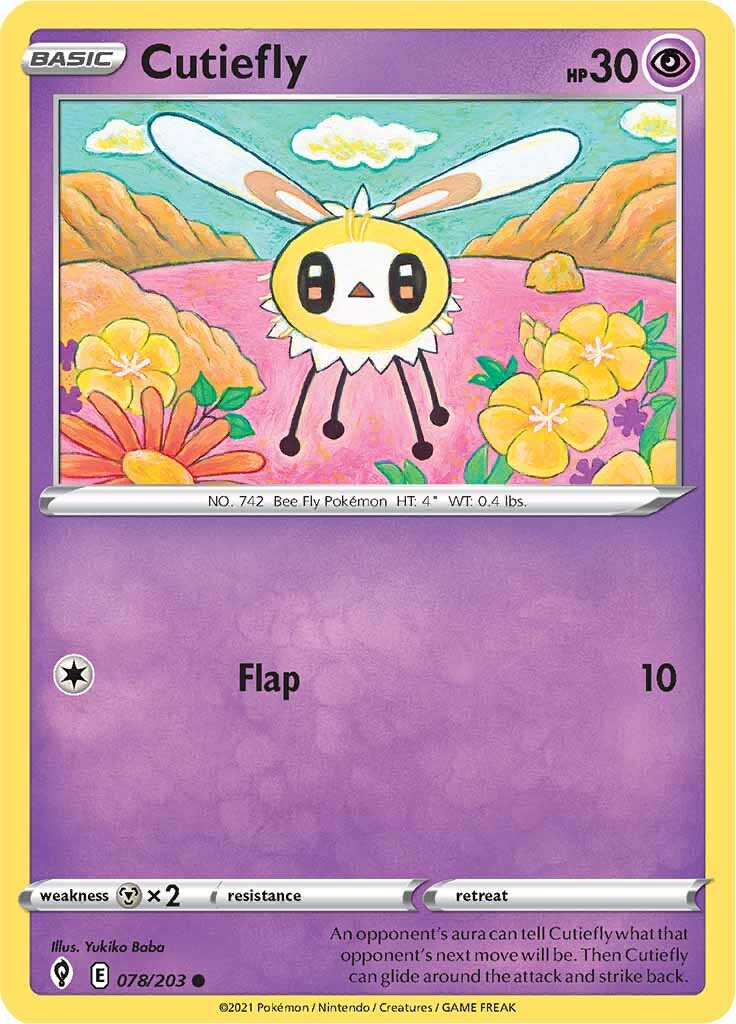 Cutiefly (078/203) [Sword & Shield: Evolving Skies] | Good Games Morley