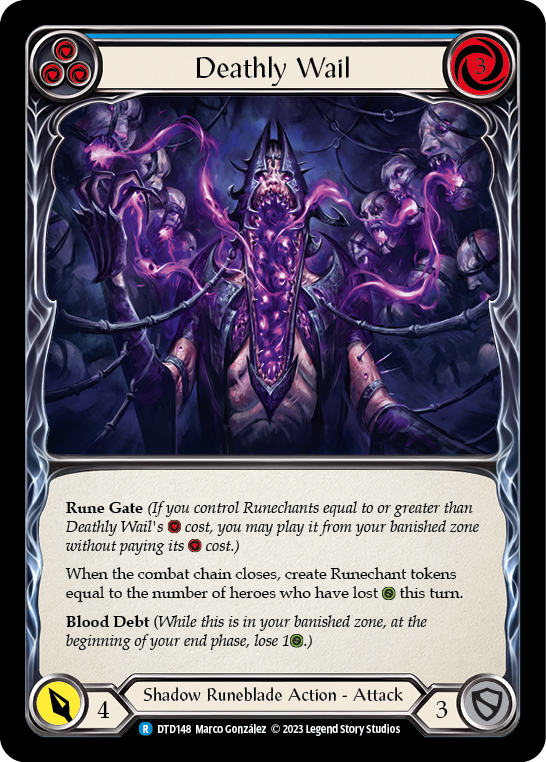 Deathly Wail (Blue) [DTD148] (Dusk Till Dawn)  Rainbow Foil | Good Games Morley