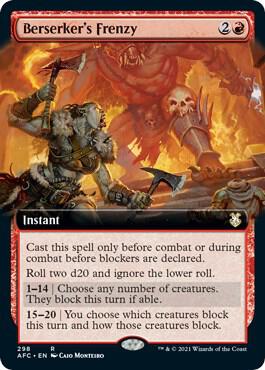 Berserkers Frenzy Extended Art 298 (Commander: Adventures in the Forgotten Realms)  | Good Games Morley