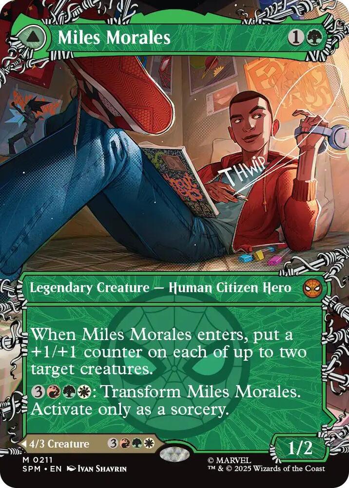 Miles Morales // Ultimate Spider-Man  211/198 (Marvel's Spider-Man)  - Showcase Foil | Good Games Morley