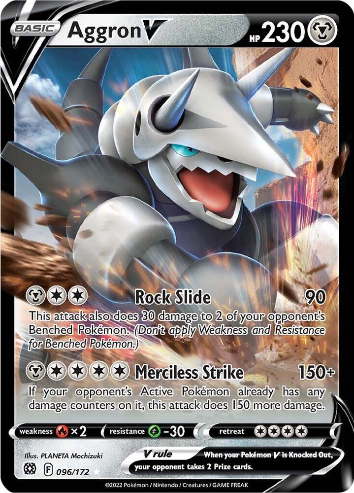 Aggron V 096/172 (SWSH09: Brilliant Stars)  - Holofoil | Good Games Morley
