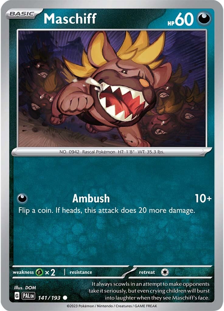 Maschiff (141/193) [Scarlet & Violet: Paldea Evolved] | Good Games Morley