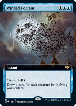 Winged Portent Extended Art 365/277 (Innistrad: Crimson Vow)  - Foil | Good Games Morley