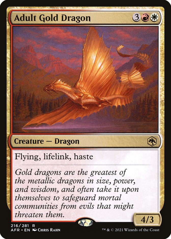 Adult Gold Dragon 216 (Adventures in the Forgotten Realms)  | Good Games Morley