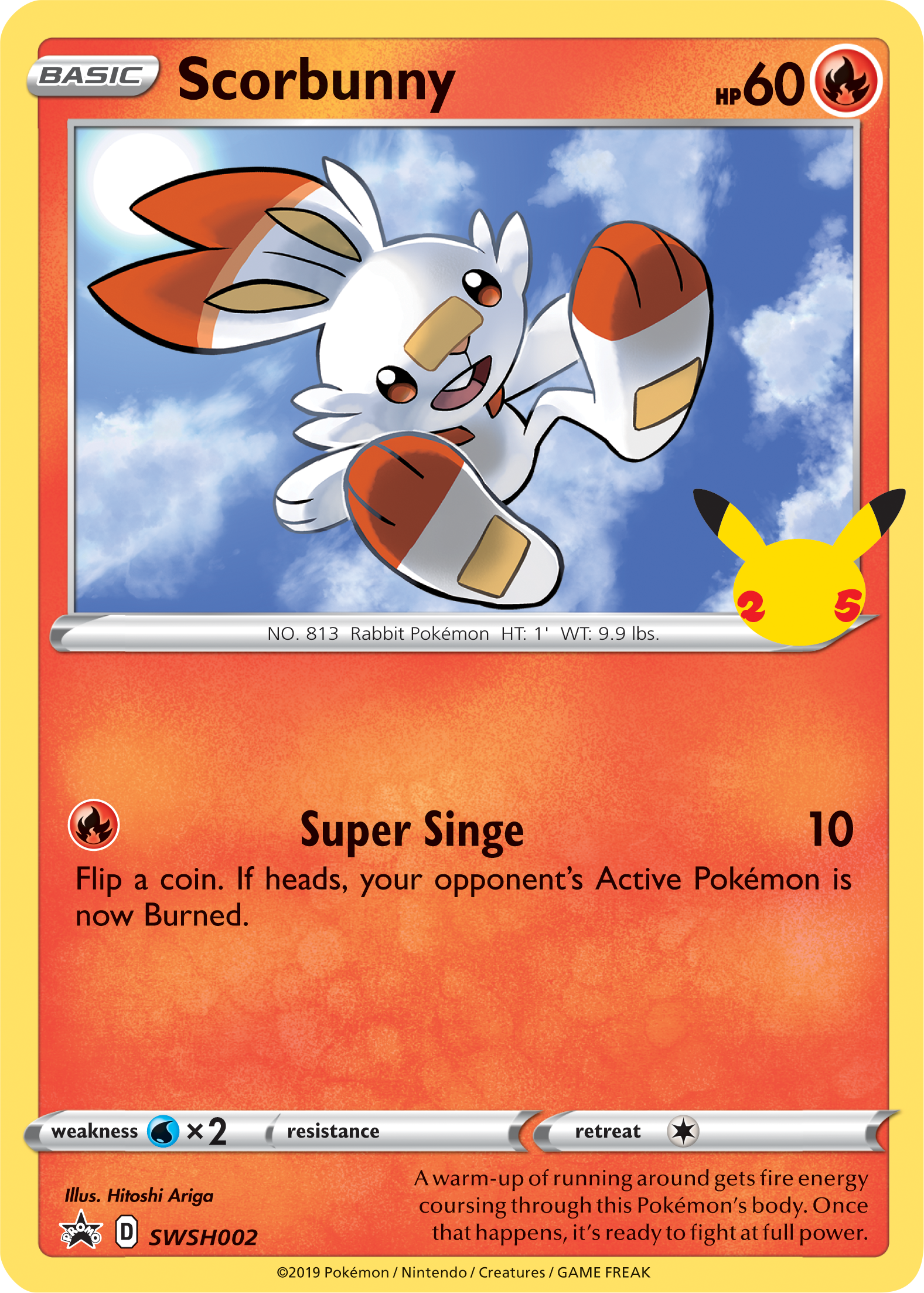 Scorbunny (SWSH002) (Jumbo Card) [First Partner Pack] | Good Games Morley