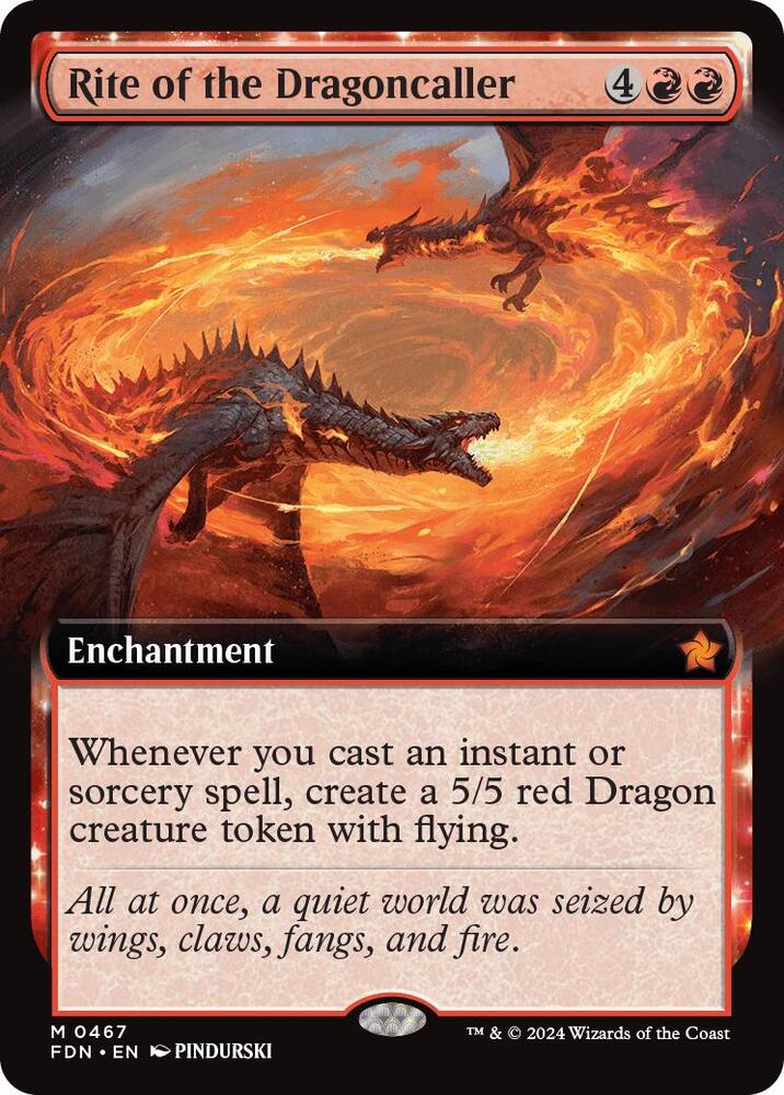Rite of the Dragoncaller 467/291 (Foundations)  - Extended Art | Good Games Morley