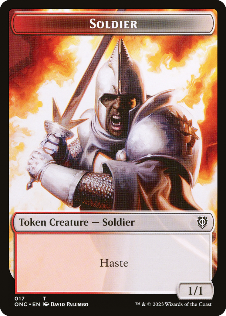 Copy // Soldier Double-Sided Token (Surge Foil) [Marvel Super Heroes Commander Tokens] | Good Games Morley