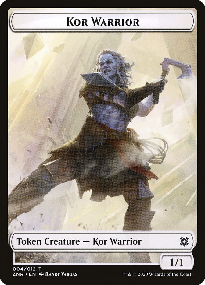 Copy // Kor Warrior Double-Sided Token [Zendikar Rising Tokens] | Good Games Morley