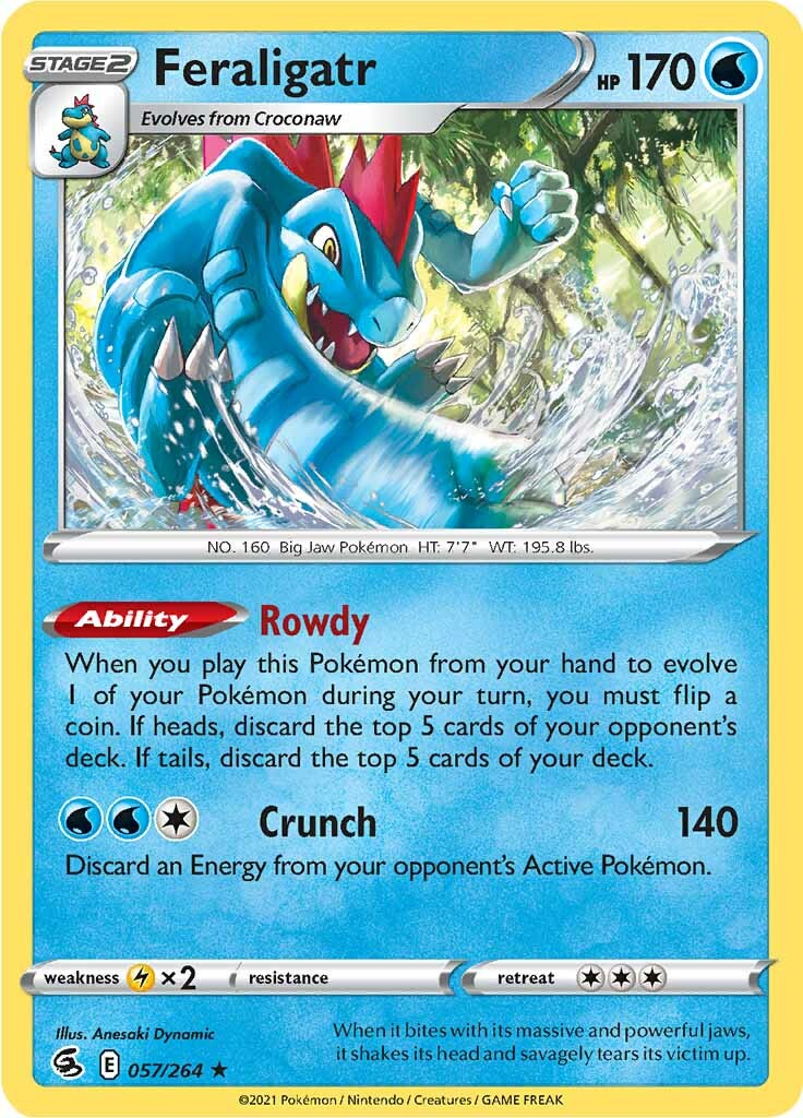 Feraligatr (057/264) [Sword & Shield: Fusion Strike] | Good Games Morley