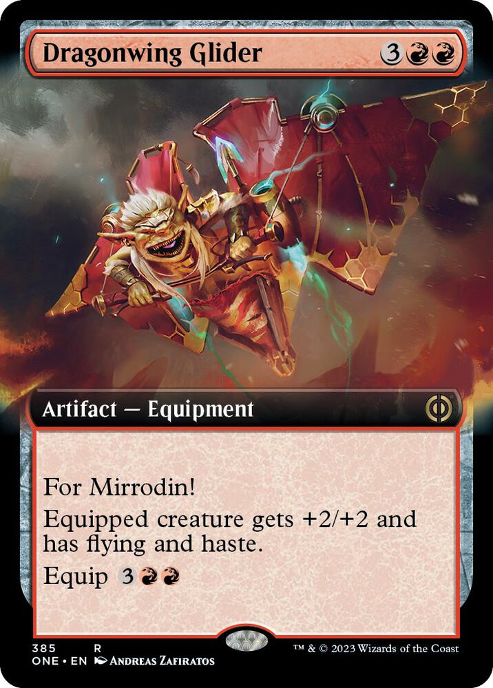 Dragonwing Glider 385/271 (Phyrexia: All Will Be One)  - Extended Art Foil | Good Games Morley