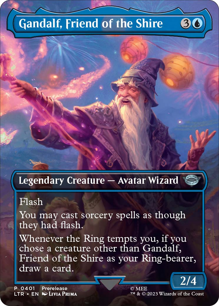 Gandalf, Friend of the Shire (Borderless Alternate Art) [The Lord of the Rings: Tales of Middle-Earth] | Good Games Morley