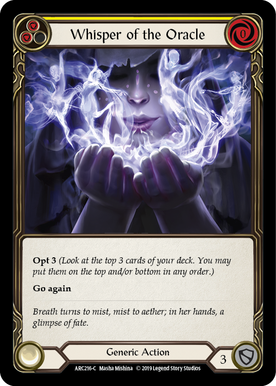 Whisper of the Oracle (Yellow) [ARC216-C] (Arcane Rising)  1st Edition Normal | Good Games Morley