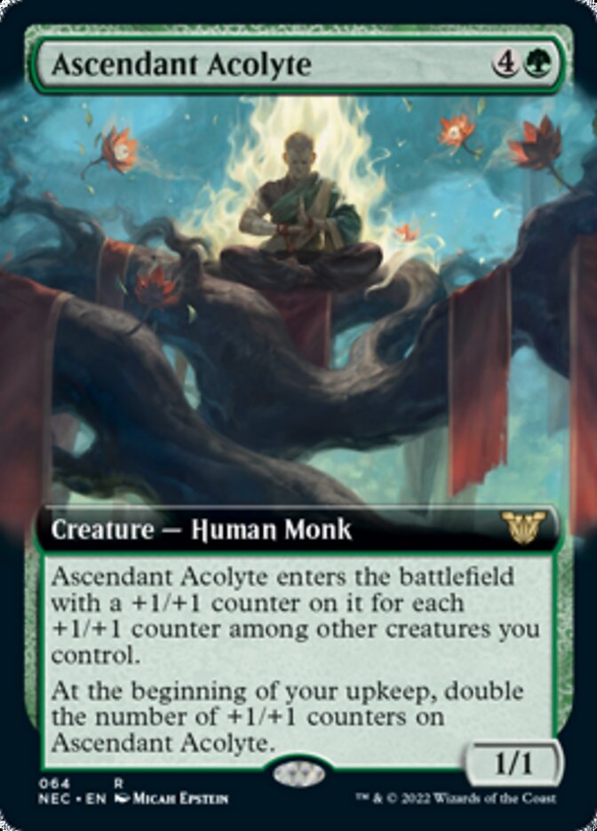 Ascendant Acolyte (Extended Art) [Kamigawa: Neon Dynasty Commander] | Good Games Morley