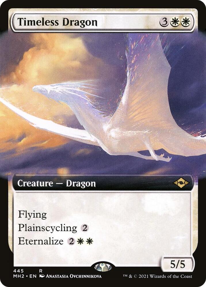 Timeless Dragon Extended Art 445 (Modern Horizons 2)  - Foil | Good Games Morley