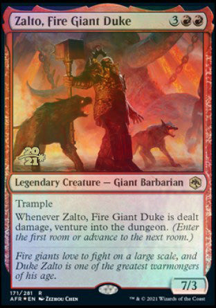 Zalto, Fire Giant Duke [Dungeons & Dragons: Adventures in the Forgotten Realms Prerelease Promos] | Good Games Morley