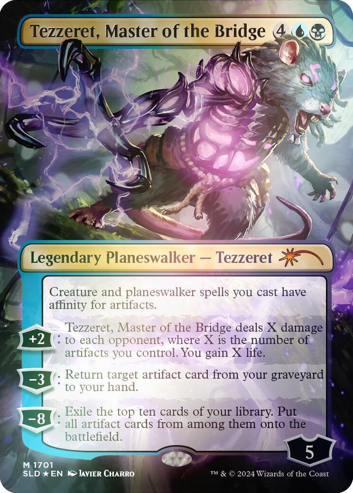 Tezzeret, Master of the Bridge 1701 (Secret Lair Drop Series)  - Borderless Rainbow Foil | Good Games Morley