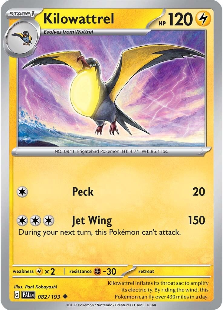 Kilowattrel (082/193) [Scarlet & Violet: Paldea Evolved] | Good Games Morley