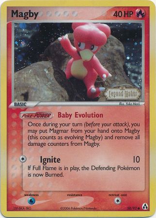 Magby (58/92) (Stamped) [EX: Legend Maker] | Good Games Morley
