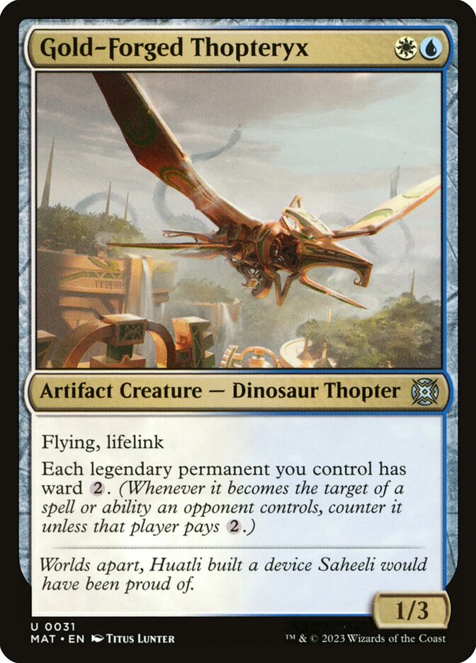 Gold-Forged Thopteryx 31/50 (March of the Machine: The Aftermath)  | Good Games Morley
