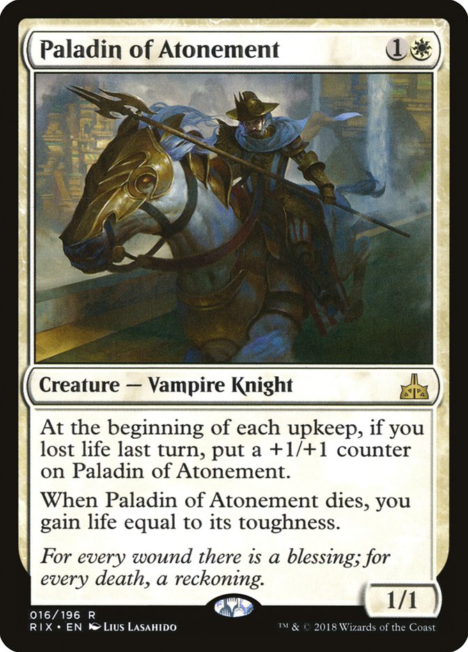 Paladin of Atonement 16/196 (Rivals of Ixalan)  | Good Games Morley