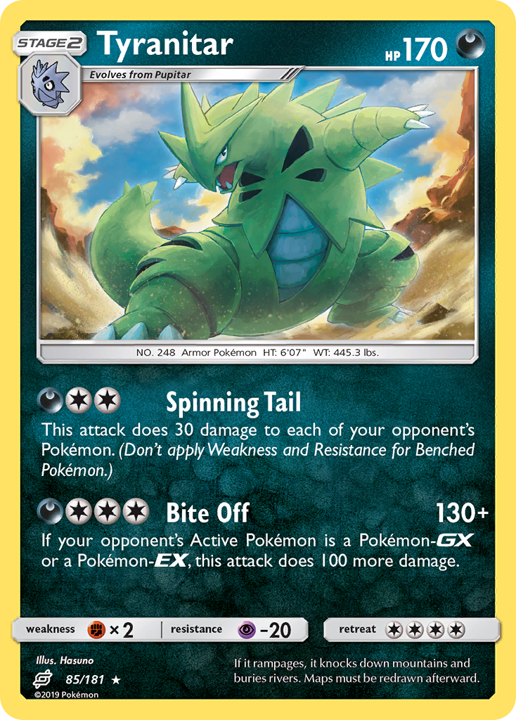 Tyranitar (85/181) [Sun & Moon: Team Up] | Good Games Morley
