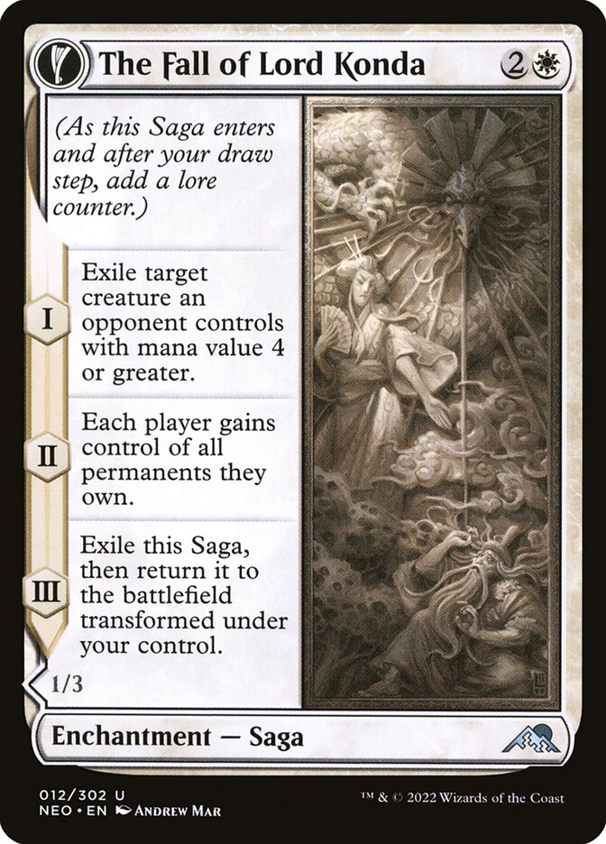 The Fall of Lord Konda // Fragment of Konda 12/302 (Kamigawa: Neon Dynasty)  - Foil | Good Games Morley