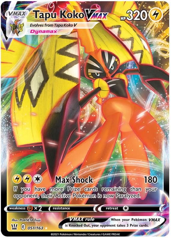Tapu Koko VMAX (051/163) [Sword & Shield: Battle Styles] | Good Games Morley