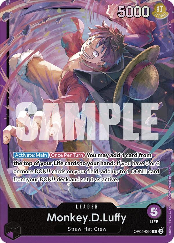 Monkey.D.Luffy OP05-060 (Starter Deck 18: PURPLE Monkey.D.Luffy)  - Foil | Good Games Morley