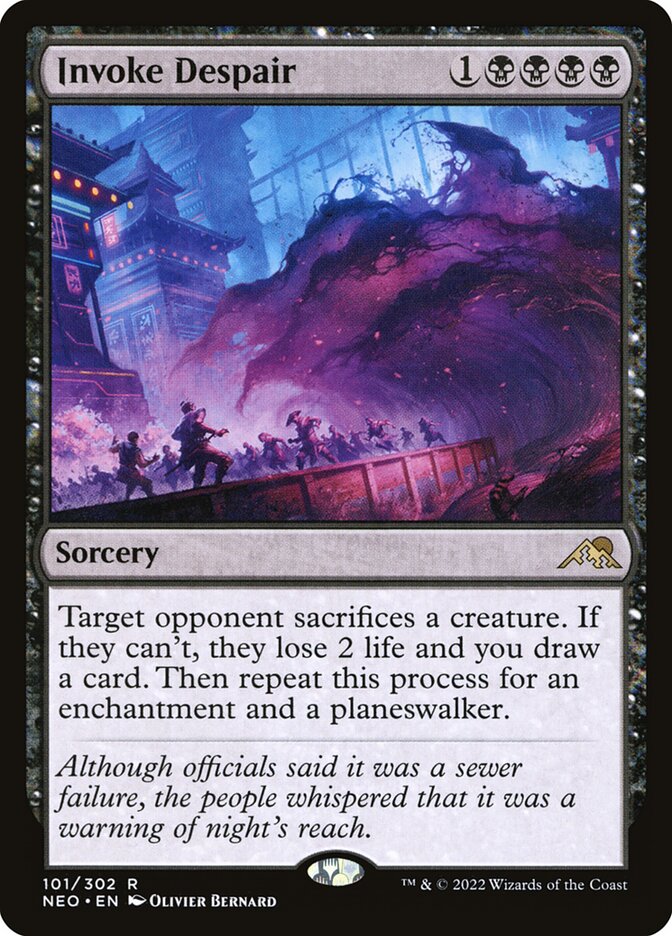Invoke Despair 101/302 (Kamigawa: Neon Dynasty)  - Foil | Good Games Morley