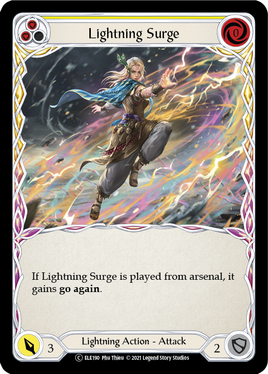 Lightning Surge (Yellow) [U-ELE190] (Tales of Aria Unlimited)  Unlimited Normal | Good Games Morley