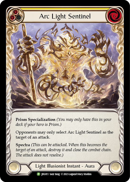 Arc Light Sentinel (Yellow) [JDG011] (Promo)  Cold Foil | Good Games Morley