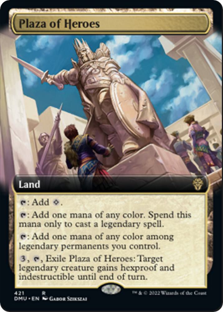 Plaza of Heroes Extended Art 421/281 (Dominaria United)  | Good Games Morley