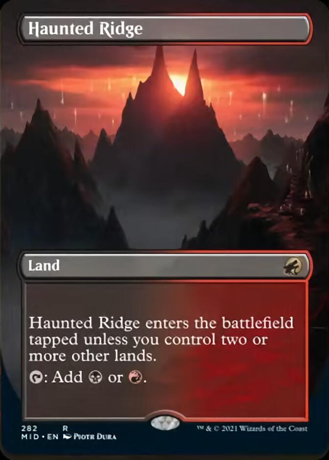 Haunted Ridge (Borderless Alternate Art) [Innistrad: Midnight Hunt] | Good Games Morley