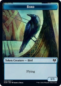 Bird (005) // Soldier Double-Sided Token [Kaldheim Commander Tokens] | Good Games Morley