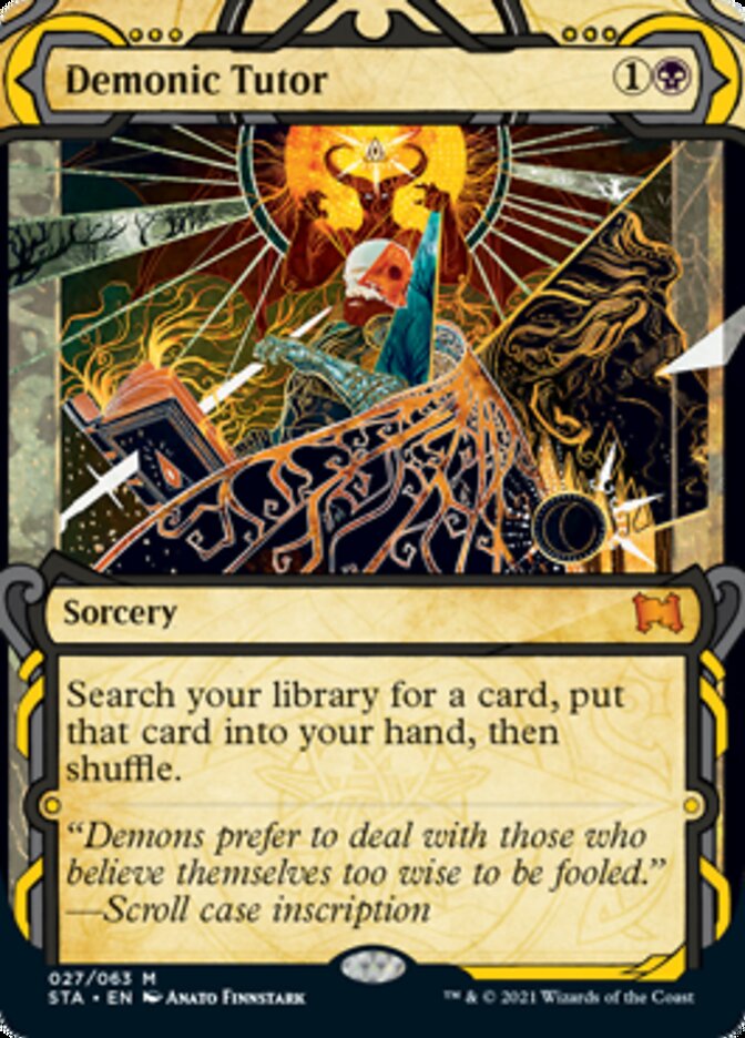 Demonic Tutor (Foil Etched) [Strixhaven: School of Mages Mystical Archive] | Good Games Morley