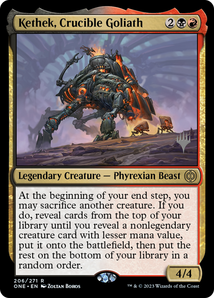 Kethek, Crucible Goliath (Promo Pack) [Phyrexia: All Will Be One Promos] | Good Games Morley