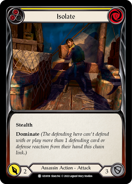 Isolate (Yellow) [UZU018] (Outsiders Uzuri Blitz Deck) | Good Games Morley