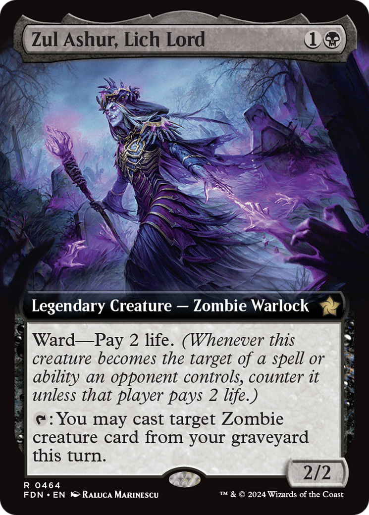 Zul Ashur, Lich Lord (Extended Art) [Foundations] | Good Games Morley