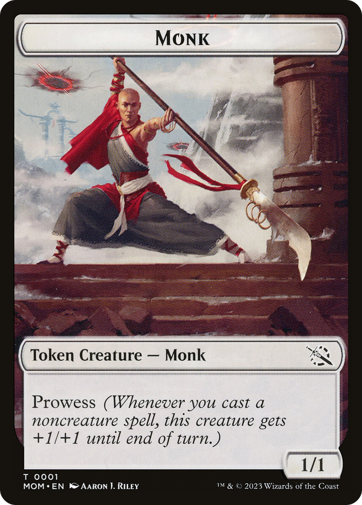 Monk // Spirit (14) Double-Sided Token [March of the Machine Tokens] | Good Games Morley