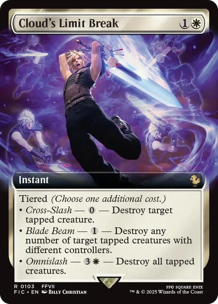 Cloud's Limit Break 103 (Commander: FINAL FANTASY)  - Extended Art Foil | Good Games Morley