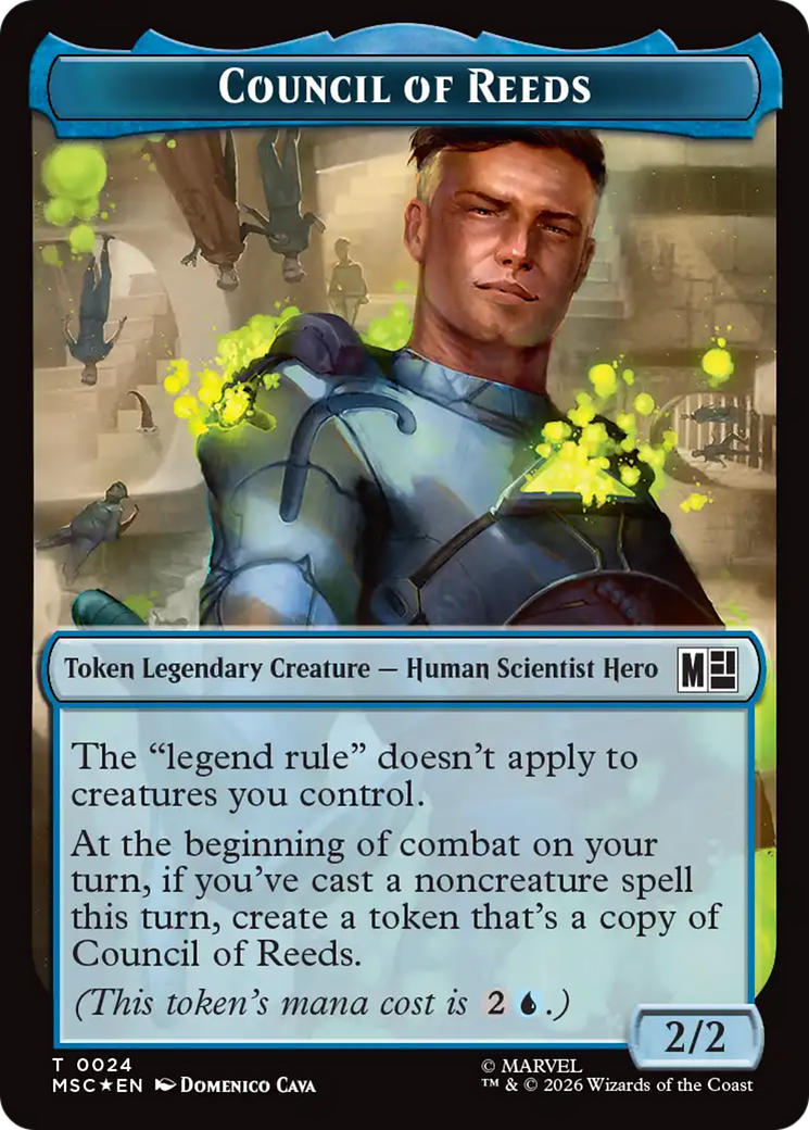 Council of Reeds (024) // Construct (030) Double-Sided Token (Surge Foil) [Marvel Super Heroes Commander Tokens] | Good Games Morley