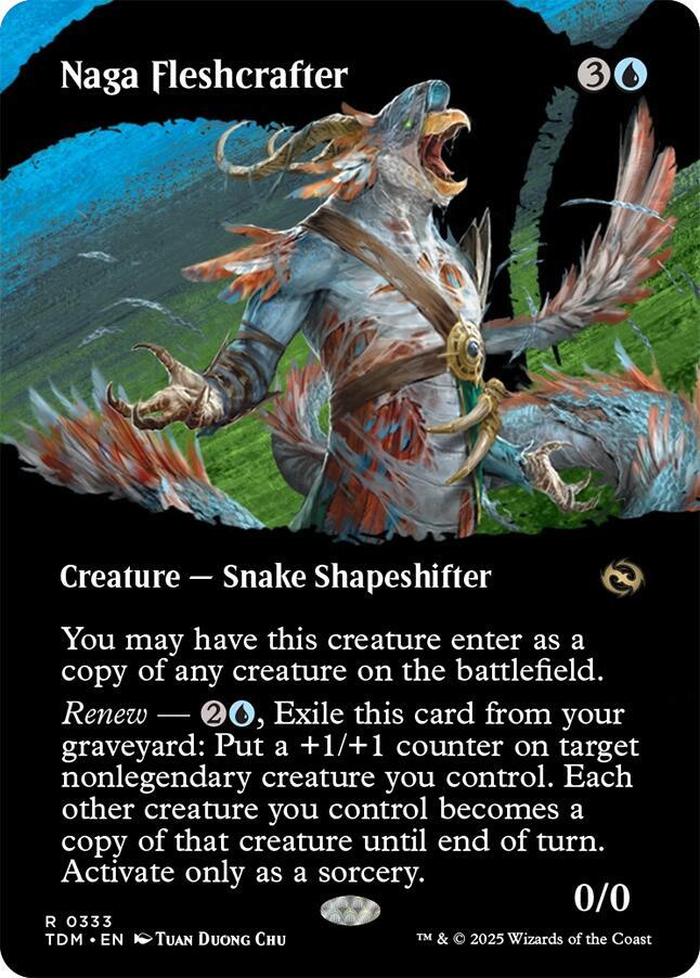 Naga Fleshcrafter 333/291 (Tarkir: Dragonstorm)  - Borderless Foil | Good Games Morley