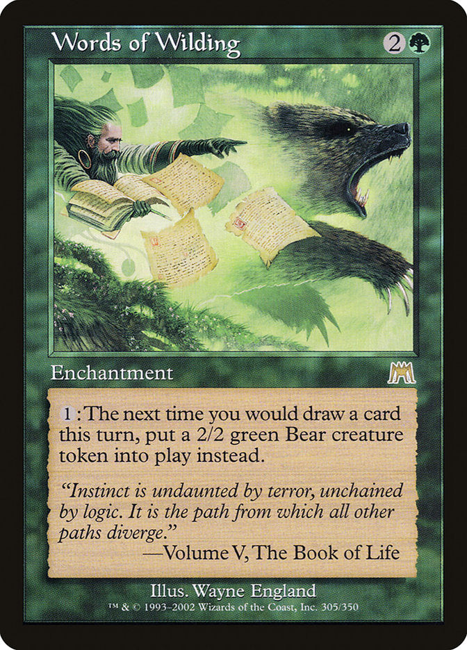 Words of Wilding 305/350 (Onslaught)  | Good Games Morley