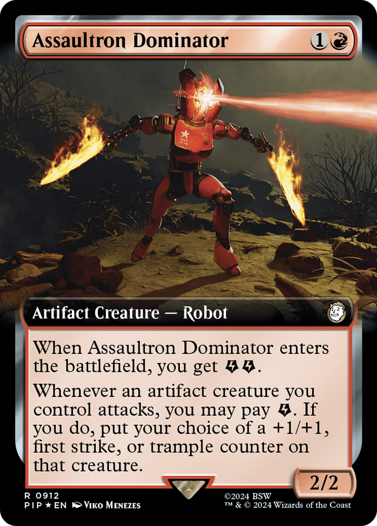 Assaultron Dominator (Extended Art) (Surge Foil) [Fallout] | Good Games Morley