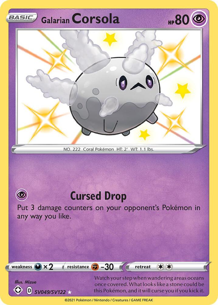 Galarian Corsola SV049/SV122 (Shining Fates: Shiny Vault)  - Holofoil | Good Games Morley