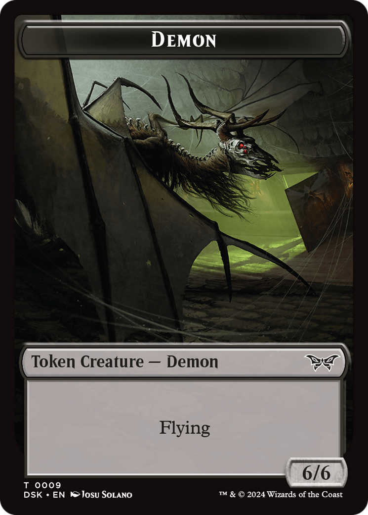 Demon Token [Duskmourn: House of Horror Tokens] | Good Games Morley