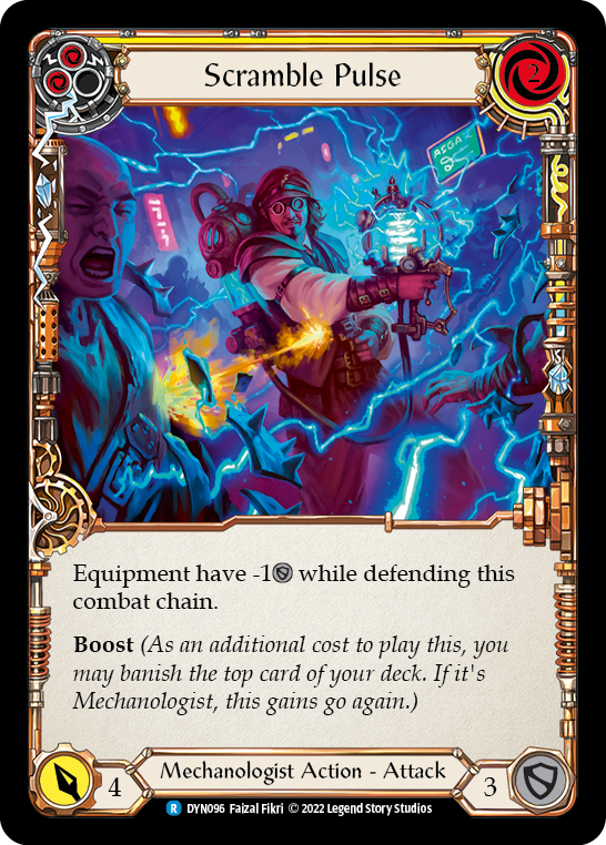 Scramble Pulse (Yellow) [DYN096] (Dynasty)  Rainbow Foil | Good Games Morley