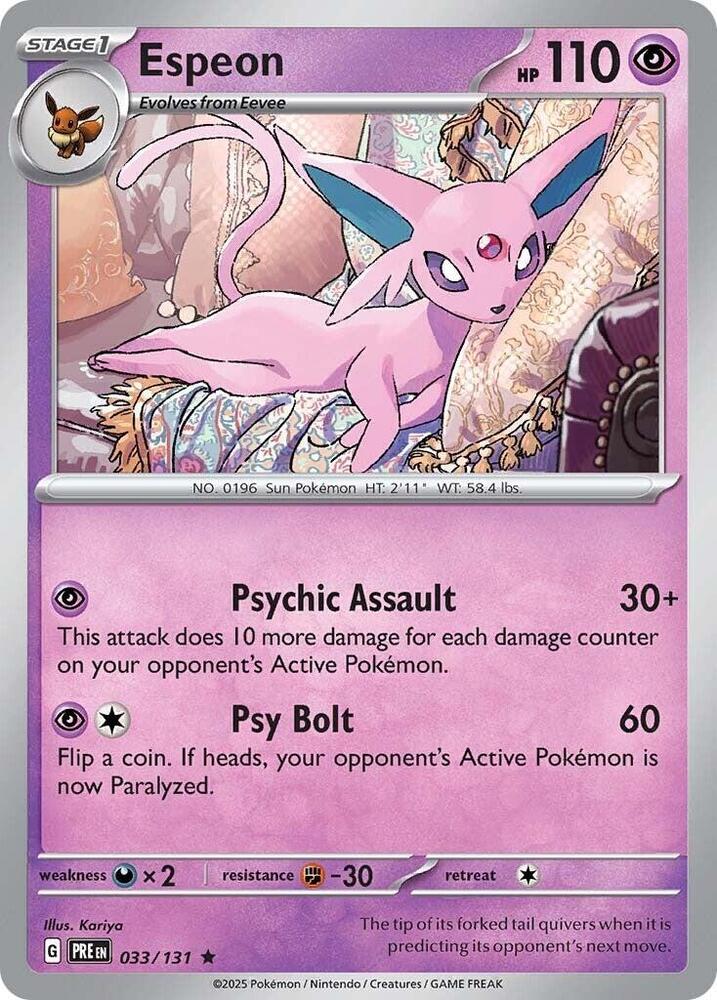 Espeon (033/131) [Scarlet & Violet: Prismatic Evolutions] | Good Games Morley