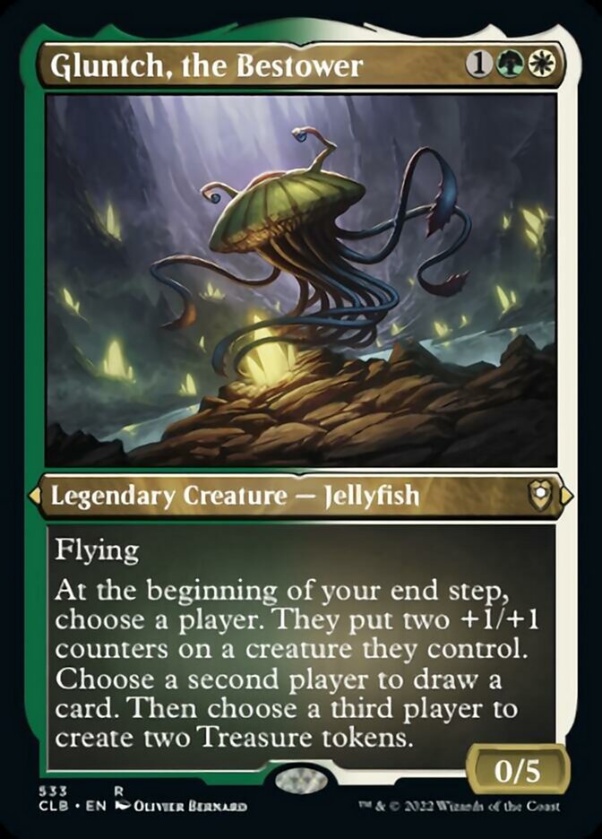 Gluntch, the Bestower (Foil Etched) [Commander Legends: Battle for Baldur's Gate] | Good Games Morley